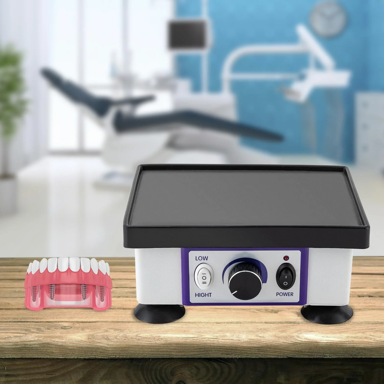 Oscillatore Dentale, Agitatore per Gesso Dentale, Piatto Vibrante Oscillatore, Vibratore Rettangolare Shaker 220V 120W, Attrezzatura per Laboratorio Dentale per Dentisti e Cliniche Dentali