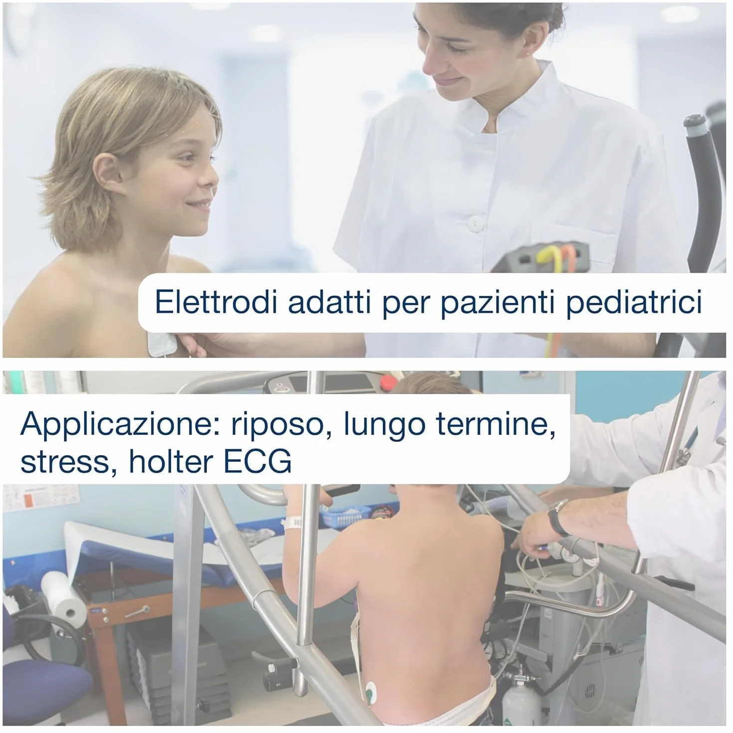 SF102 - Kit 2000 Elettrodi ECG Monouso, Certificato CE - 28x44mm per Elettrostimolatore - Elettrodo Rettangolare, Connessione Clip Acciaio, Adesivo Idrogel Solido, Sensore Ag/AgCI - SF102