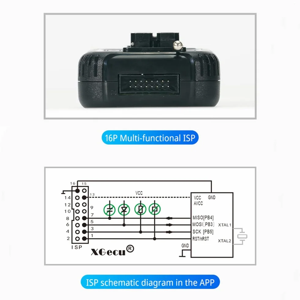 Programmatore T48 supporta più di 31000 ICS per EPROM/MCU/SPI/Nor/NAND Flash/EMMC/Tester IC versione aggiornata di TL866CS TL866II Plus