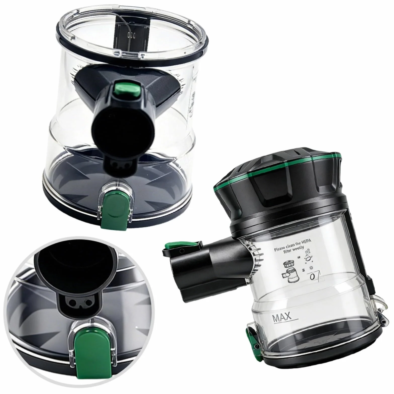 Bidone polvere lavabile ricambio Vactidy Blitz V8 aspirapolvere