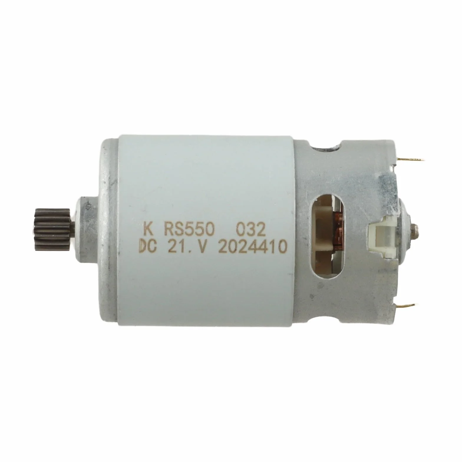 Motore RS550 21V DC per utensili elettrici senza fili incluso per motosega e sega a moto alternativo con 14 denti ingranaggio 8,2 mm
