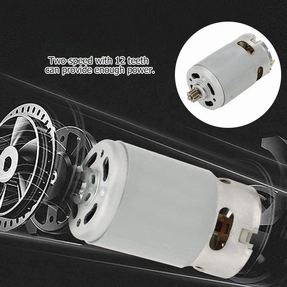 Motore a Corrente Continua Industriale 12 Denti 12V per Trapano Elettrico