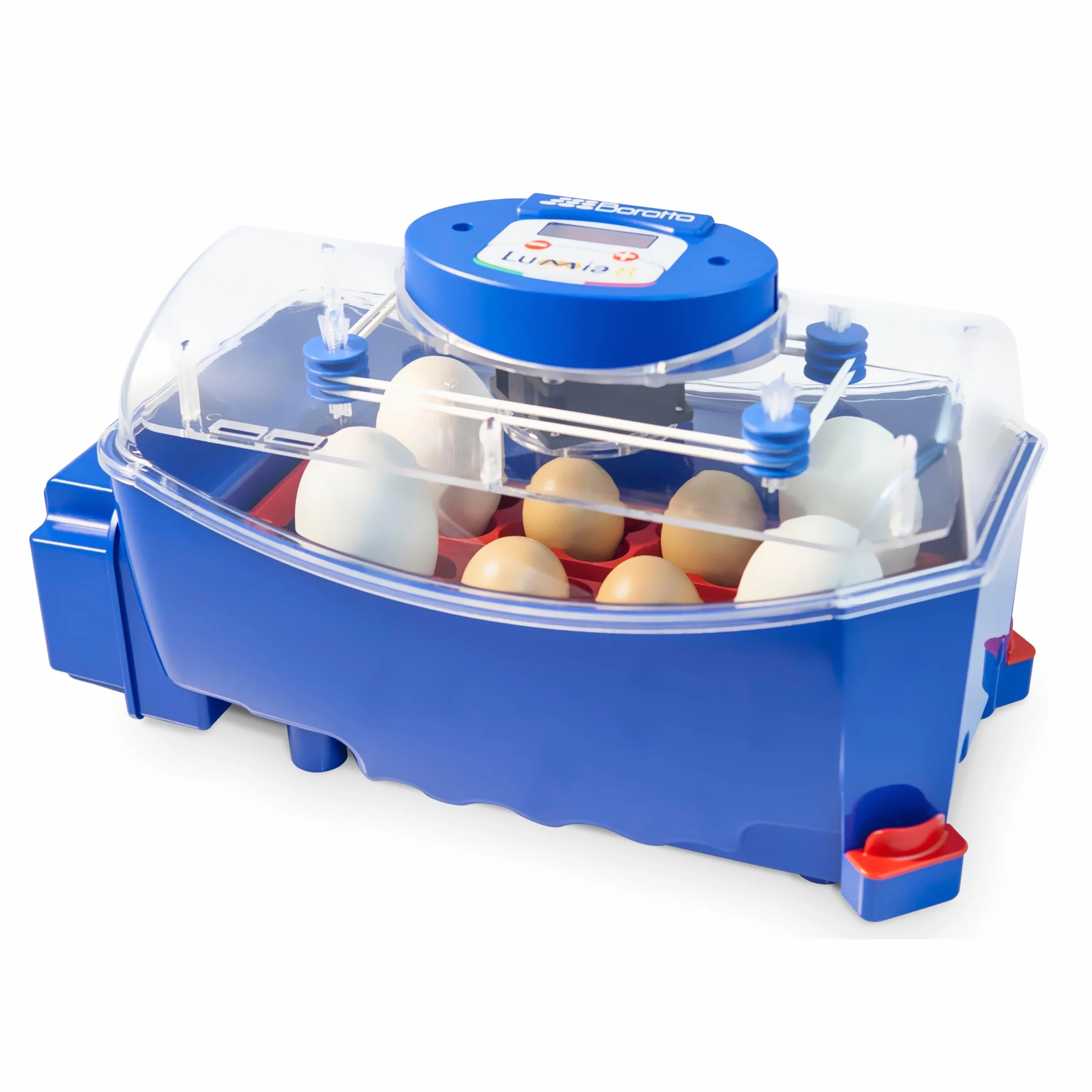 Borotto Lumia 8 | Incubatrice per Uova Automatica per 8 Uova o 32 Piccole con Girauova Automatico e Controllo della Temperatura | Made in Italy