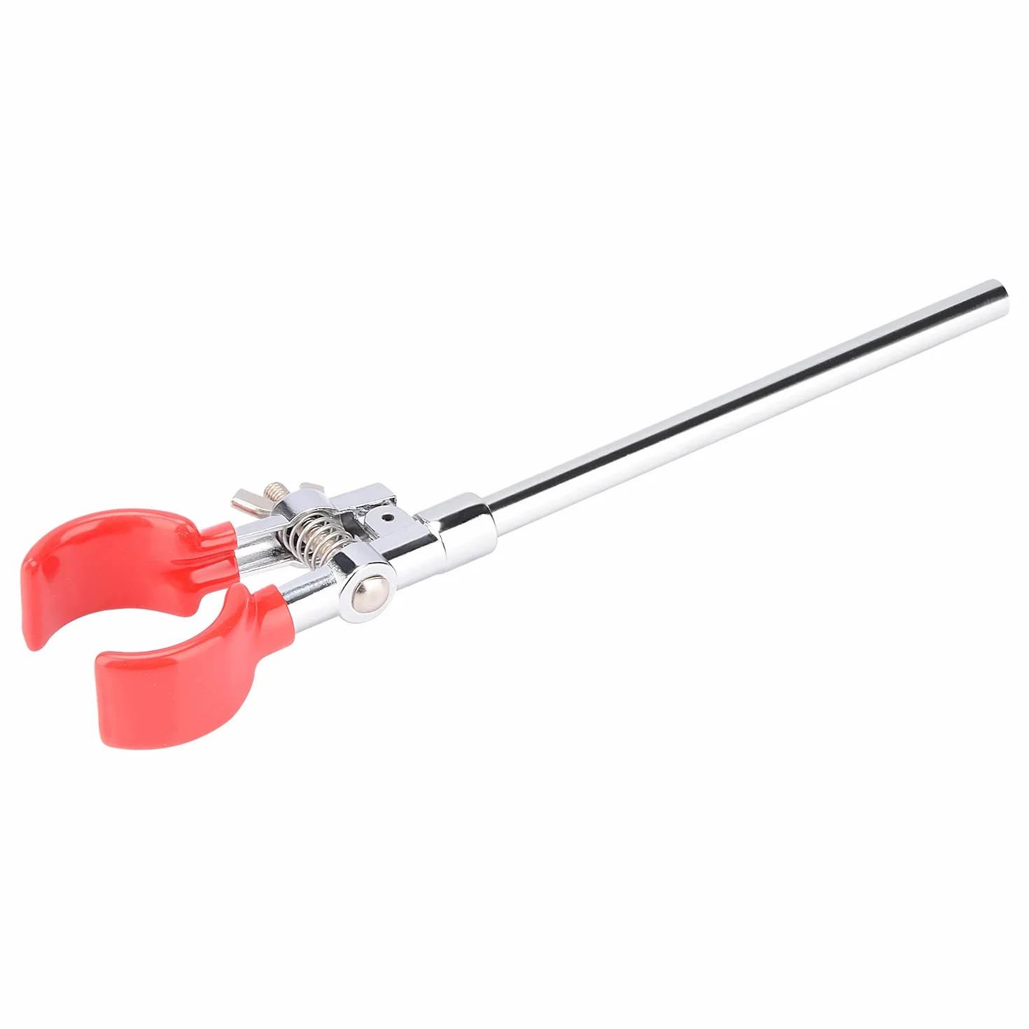 Labasics 2 Prong Morsetto Girevole, Multiuso a Due-Rebbi a Singola Regolazione, 2 Rebbi Robusta Morsetto da Laboratorio Regolabile con Asta da 17 cm, per Uso di Laboratorio Chimico