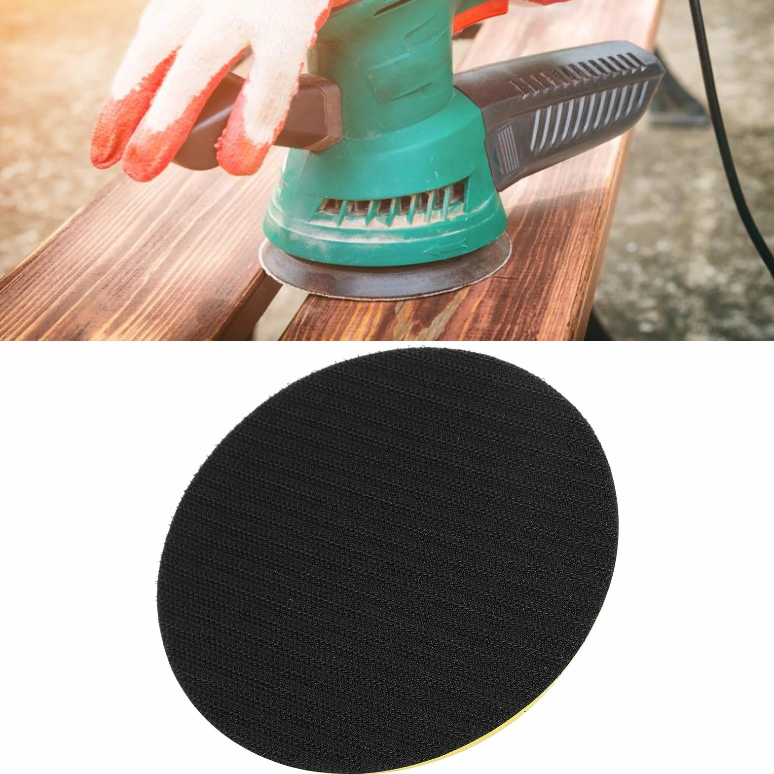 Disco per levigatura rotondo 5 pollici / 125 mm, tampone per levigatura e lucidatura, piastra di supporto per levigatura Accessori per smerigliatrice angolare Ruota abrasiva