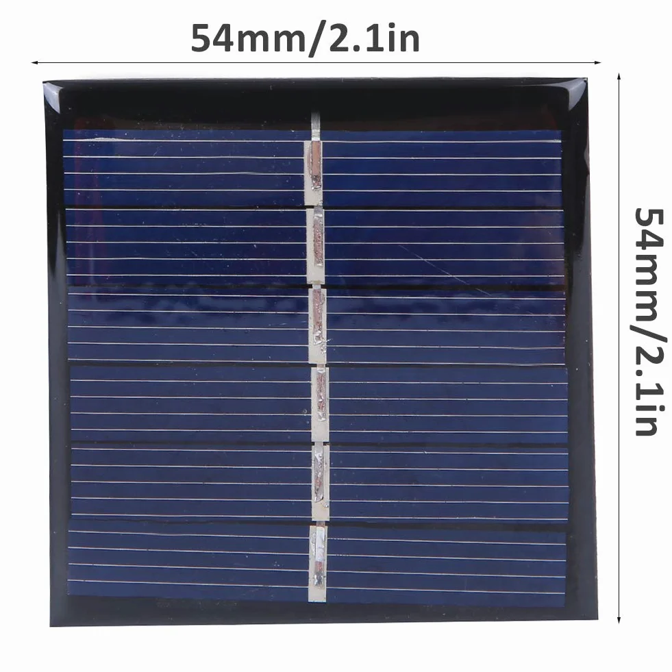 Pannello solare in silicio da 4 pcs 3v 168MA, 54x54mm/2.1x2.1in a energia solare Mini celle solariSistema fai -da -te Kit Emergenza Caricatore portatile portatile