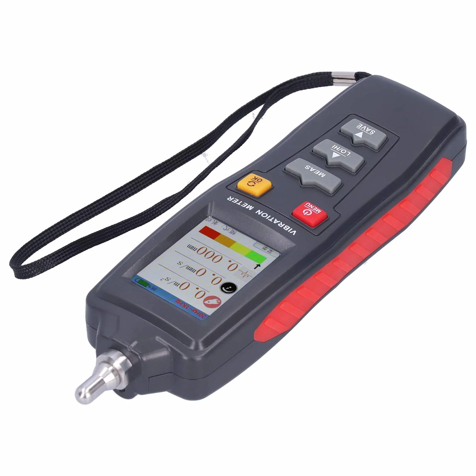 L'analizzatore LCD di vibrazione di Digital di del tester di vibrazione misura l'accelerazione e i parametri di frequenza