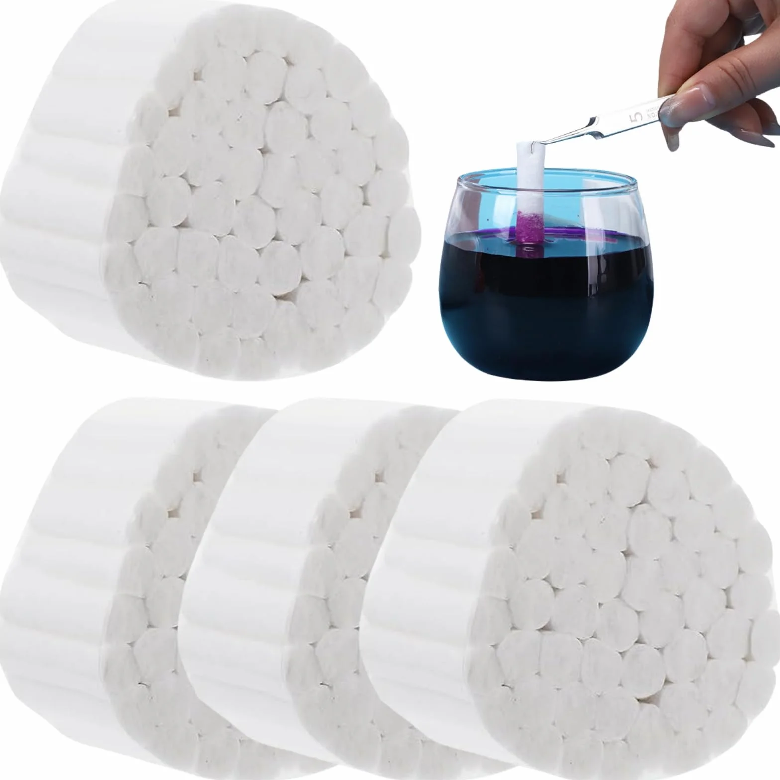 Rotoli Cotone Dentale Panni Lana Dentata 200 Pz Altamente Assorbente
