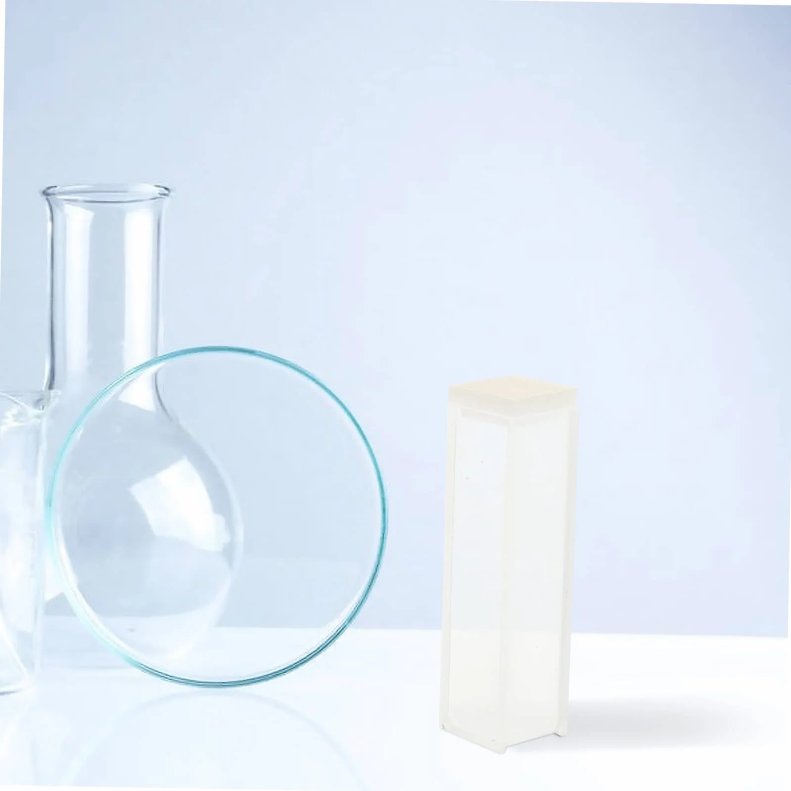 Cuvetta 2 Pezzi al Quarzo per Spettrofotometro Percorso Ottico 10mm Capacità 3,5ml