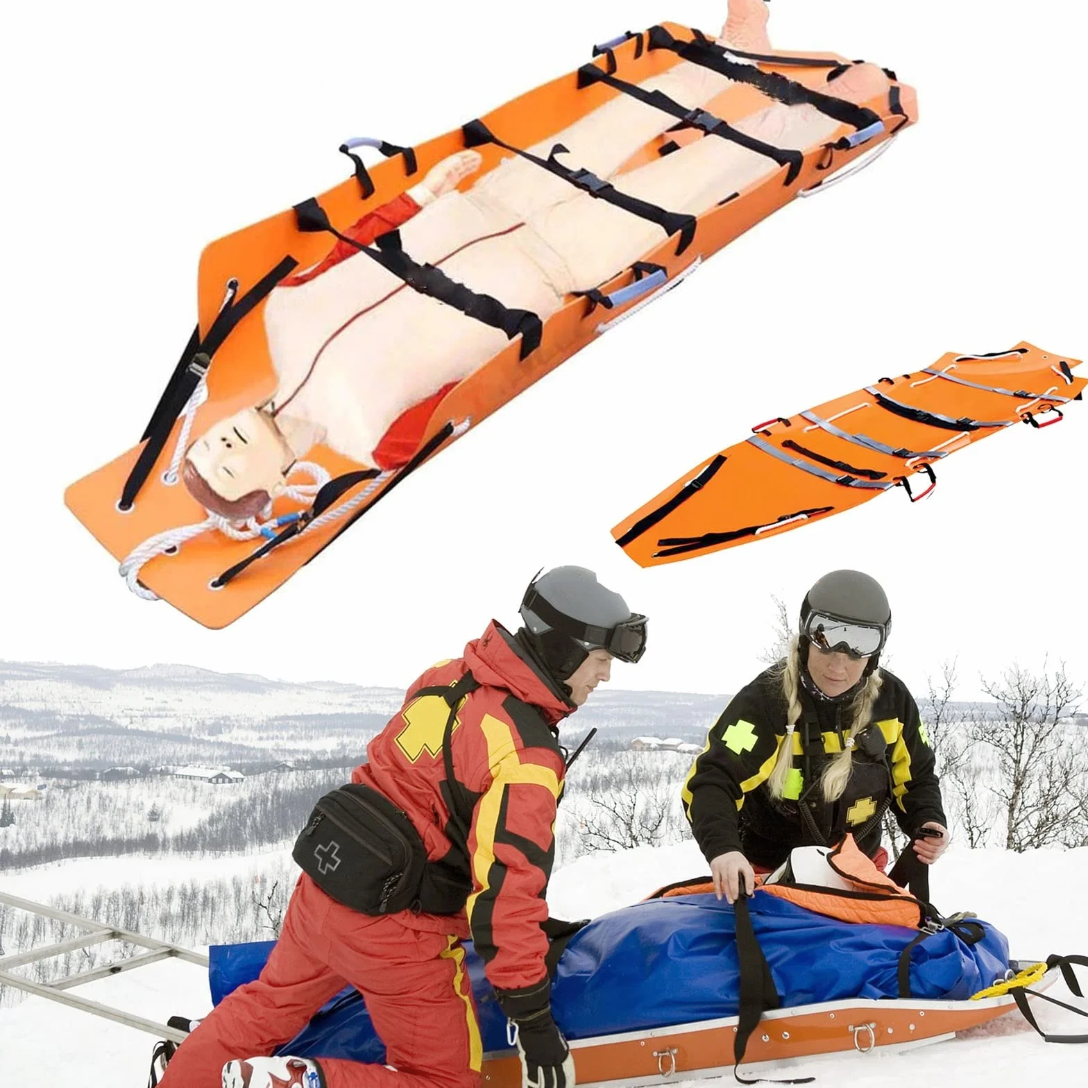 Barella portatile for una risposta rapida alle emergenze, Barella pieghevole for emergenza medica Barella portatile e portatile