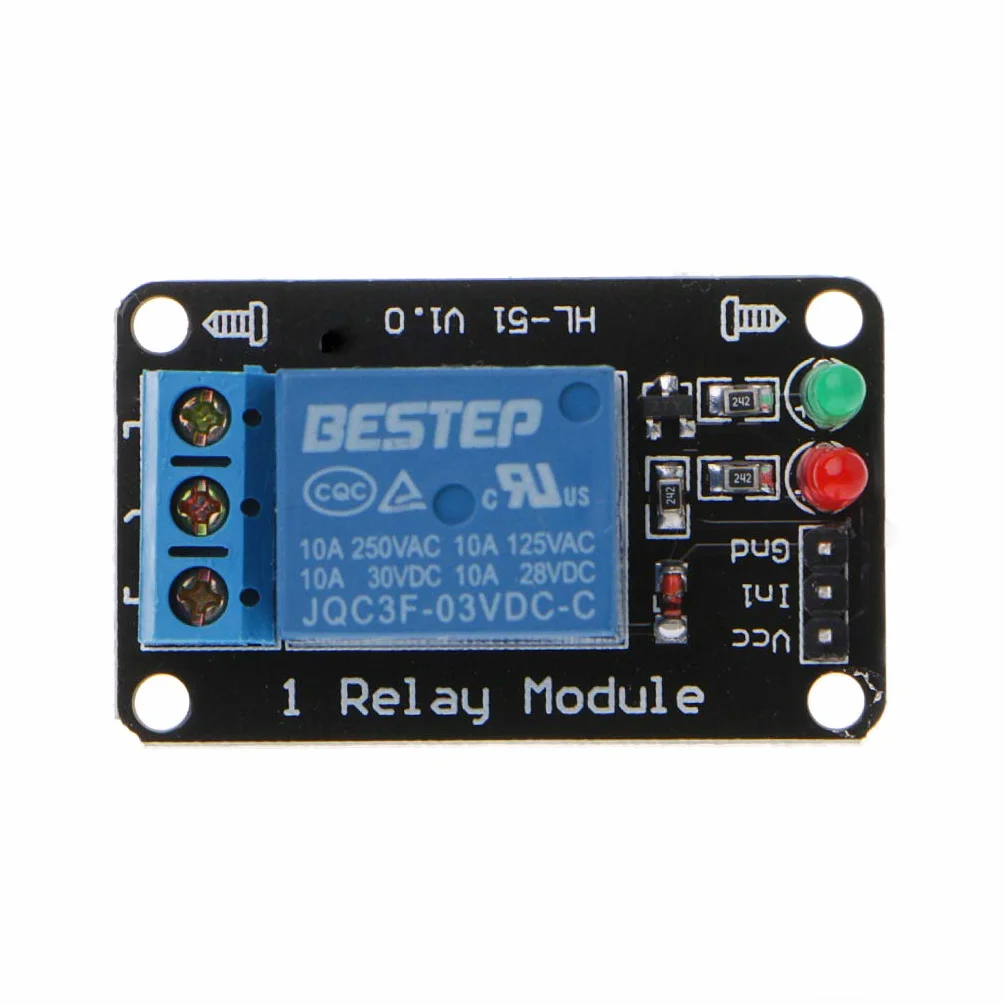 Buwei 1PCS Modulo relè 3V a 1 Canale 3,3V Ripresa a Basso Livello con Lampada
