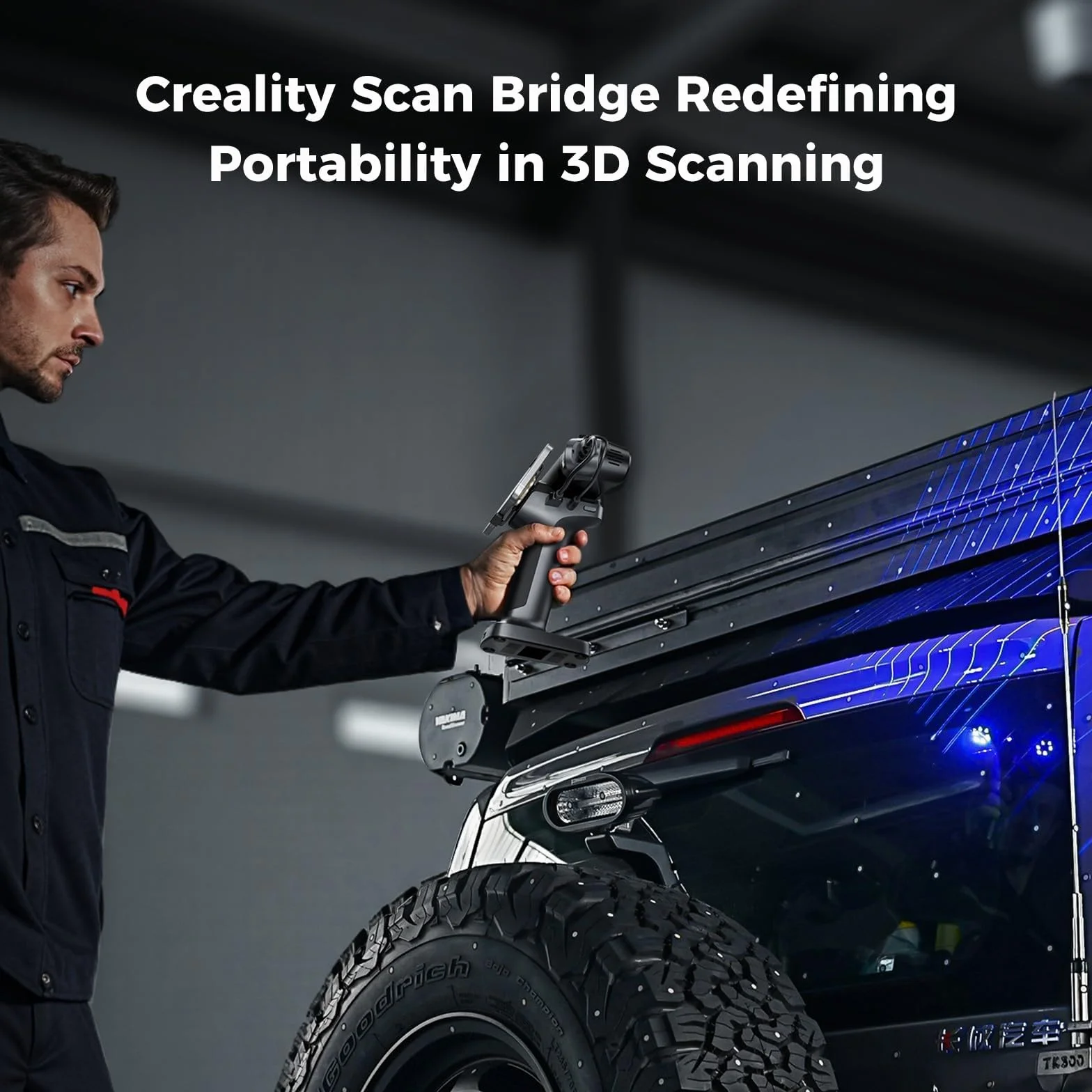 Creality Scan Bridge per Scanner 3D CR-Scan Raptor - Supporto Mirroring Wi-Fi 6, Batteria Alta Capacità con Ricarica Rapida, Design Compatto per Professionisti