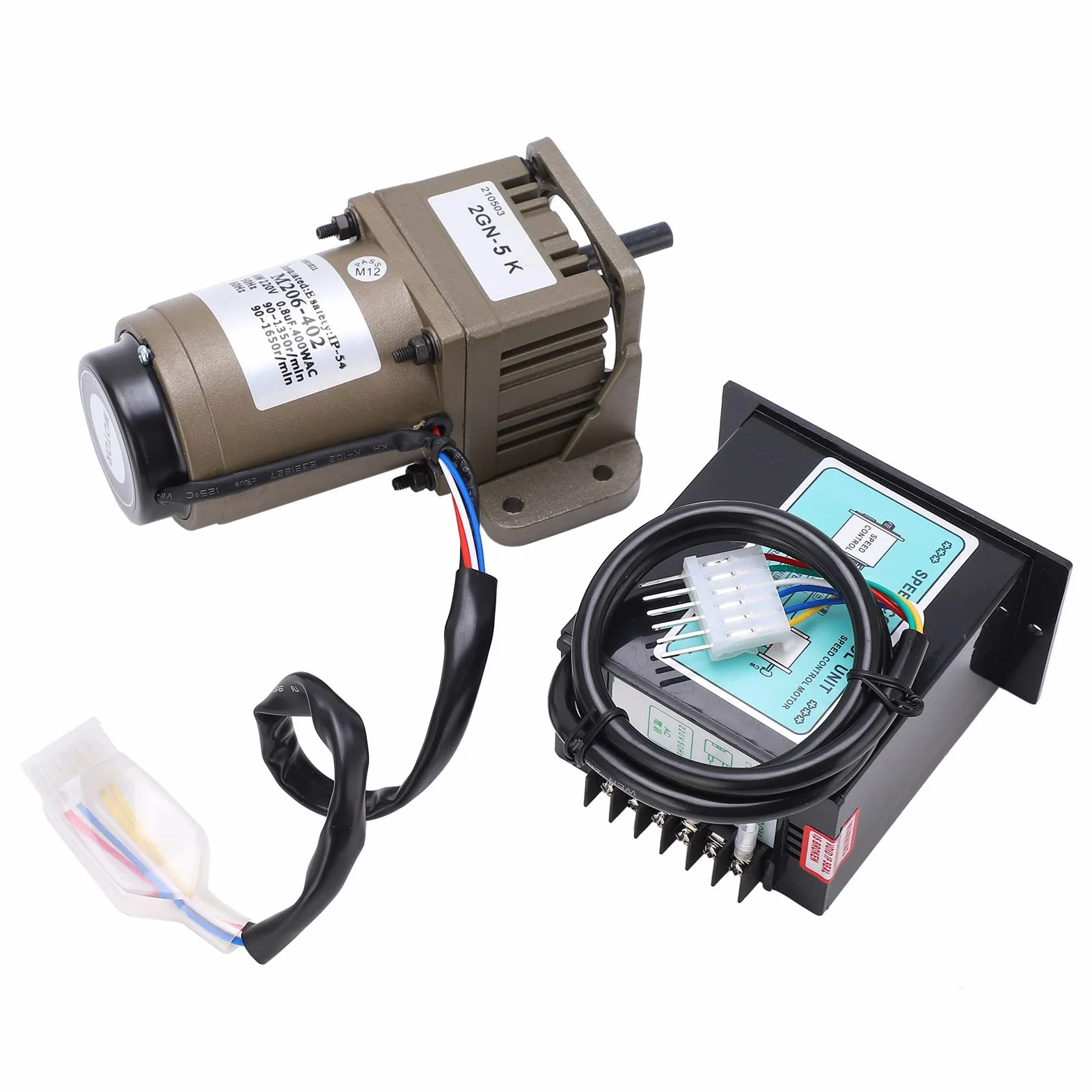 Motoriduttore 220V, Akozon 6W Motore Asincrono Monofase Motoriduttore velocità Reversibile e Regolabile per Industria delle Macchine Utensili, Industria Automobilistica, Macchine Tessili (5K)