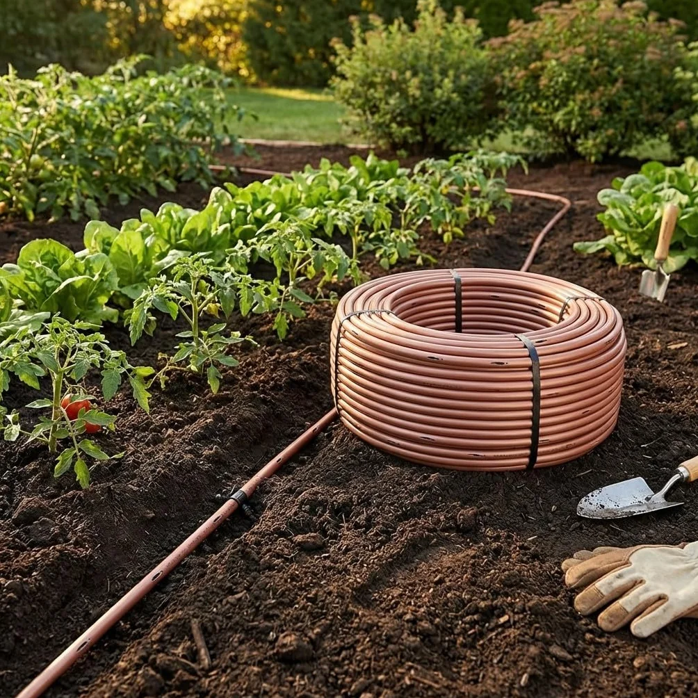 Suinga Tubo Irrigazione a Goccia 16mm da Interrare XFS con Gocciolatori Autocompensanti Ogni 33 cm, 100 Metri - Ideale per Irrigazione Agricola e Automatica