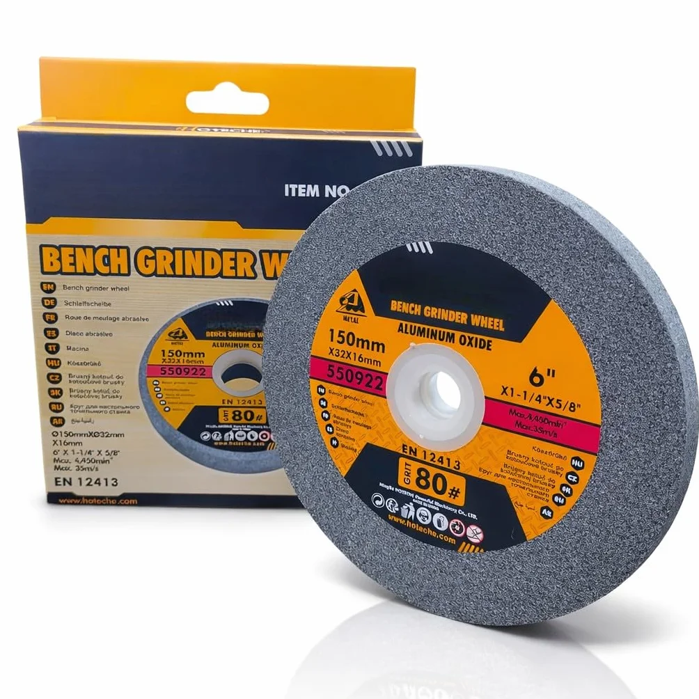 Pietra Abrasiva per Smerigliatrice da Banco 150x32x16 mm Grana 80