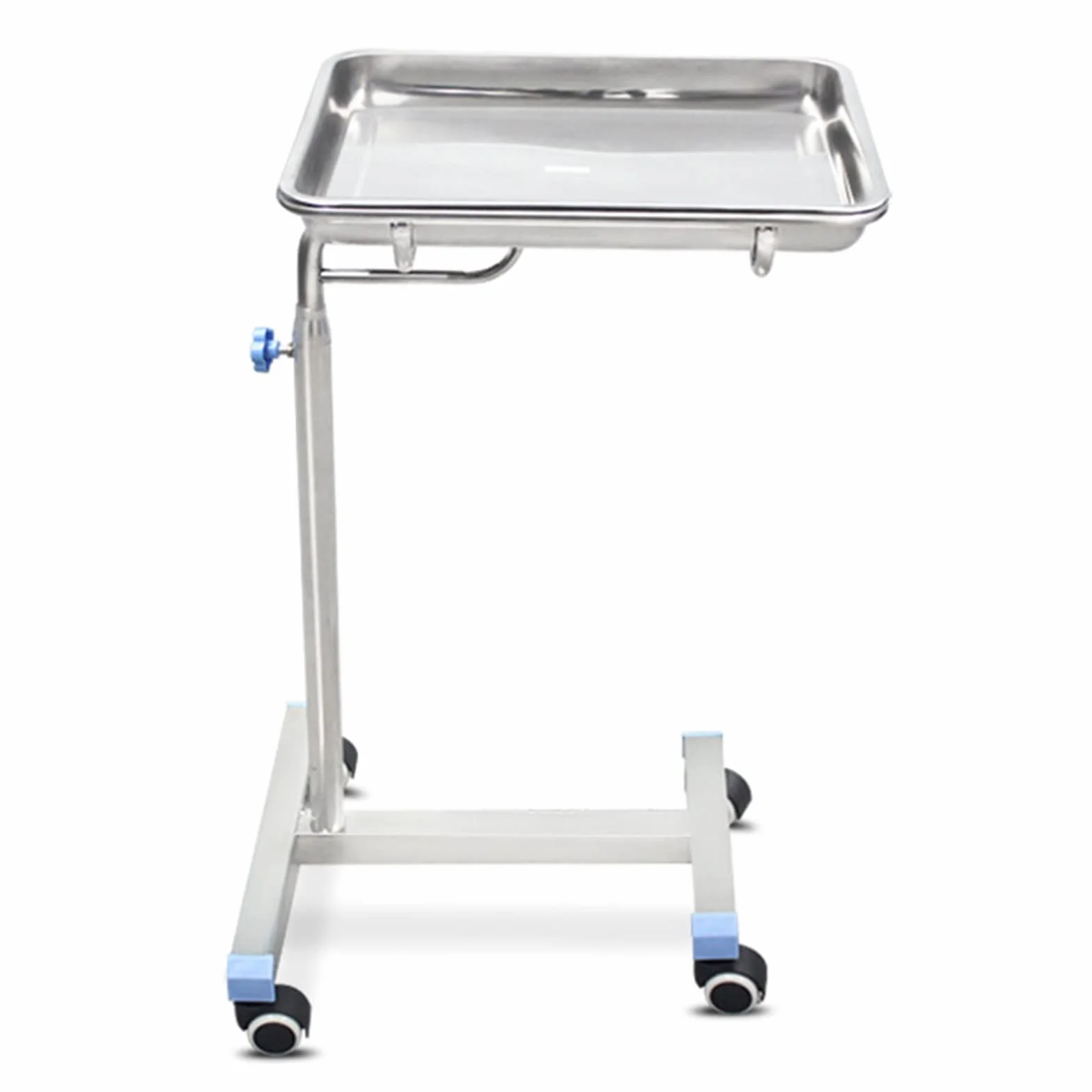 Carrello da servizio, in acciaio inox, portatile, carrello da laboratorio, carrello medico, con ruote universali