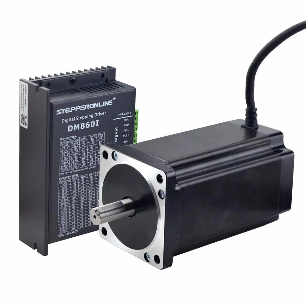 Kit motore passo-passo CNC a 1 asse, 12,0 Nm, Nema 34 e driver motore passo-passo DM860I | STEPPERONLINE, 1699,68 oz.in, per macchina da incisione CNC, stampante 3D