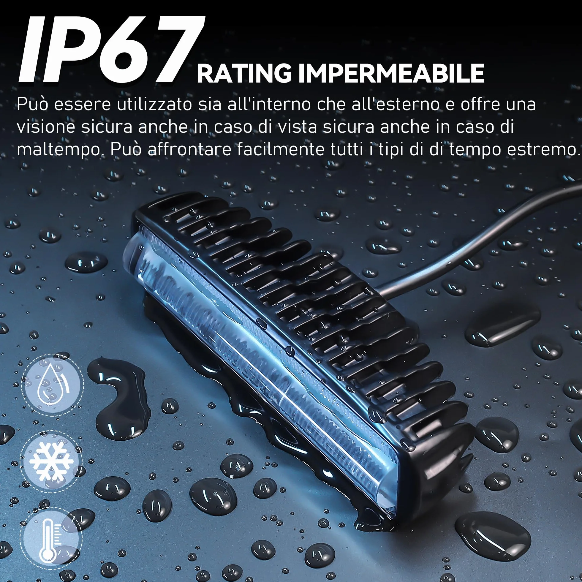2 PZ Lampada di sicurezza LED 30W per carrello elevatore - Luce di avvertimento - DC 12-80 V