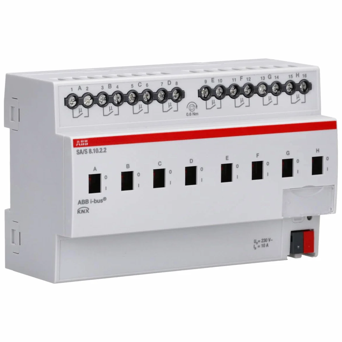 ABB EIB, Attuatore di commutazione KNX 8x, 10A, REG SA/S8.10.2.2