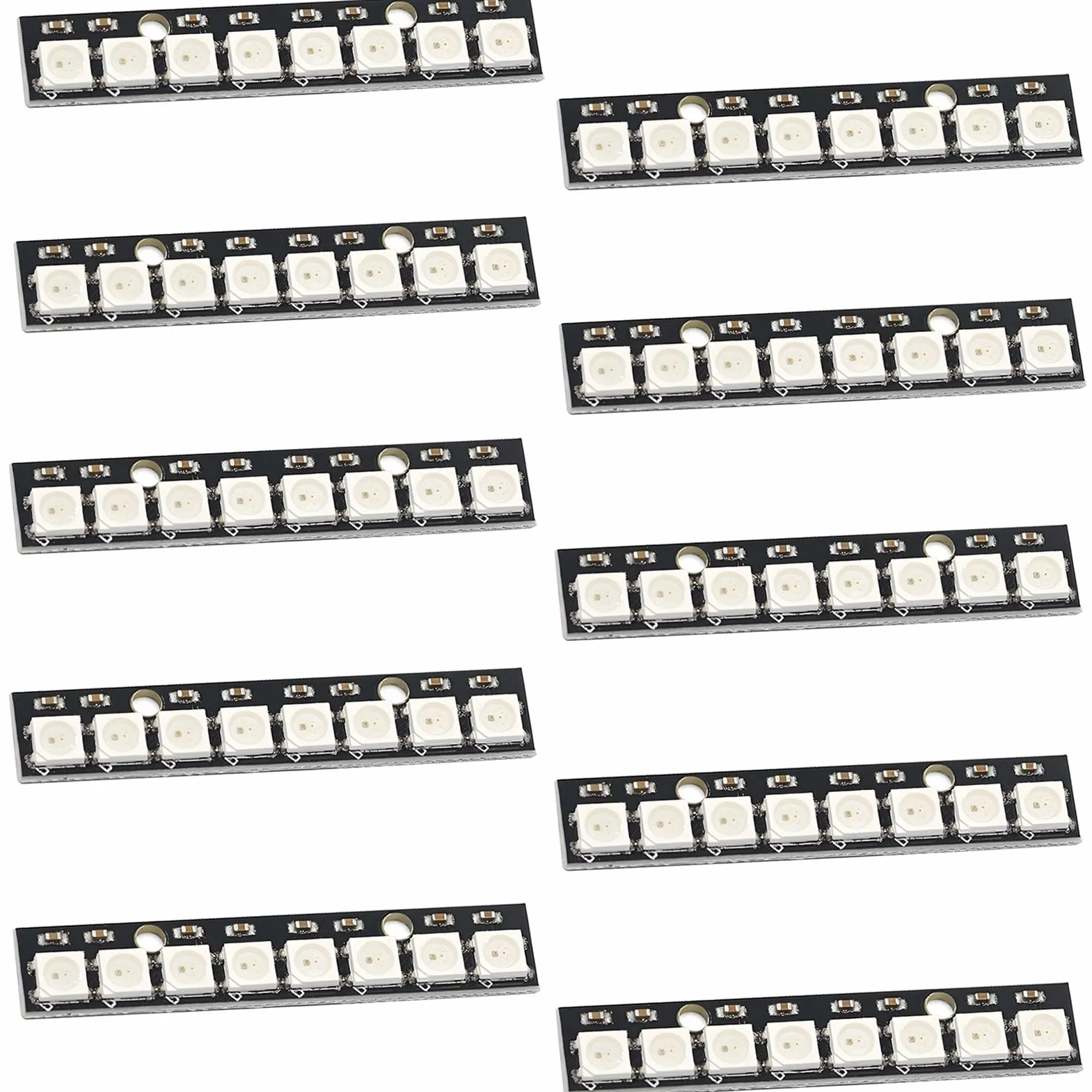 Joycabin 10 pezzi 8 bit WS2812 RGB LED Modul, 5050 LED Stick Built-in Driver Luce Colorata Scheda di Sviluppo Compatibile per Arduino Raspberry Pi ESP32
