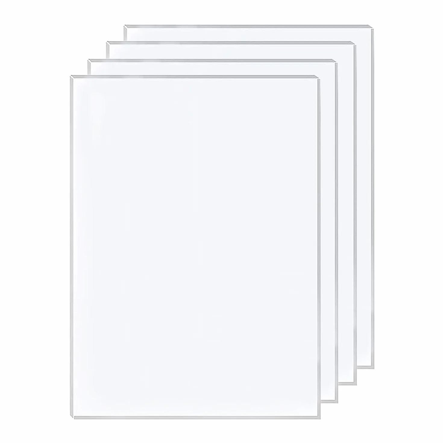 Lastra Acrilica Trasparente A3 420x297 mm, Spessore 3 mm, 4 Pezzi, Lastra Policarbonato, Foglio Acrilico Trasparente per Cornici, Decorazione, Display, Progetti Fai-da-Te