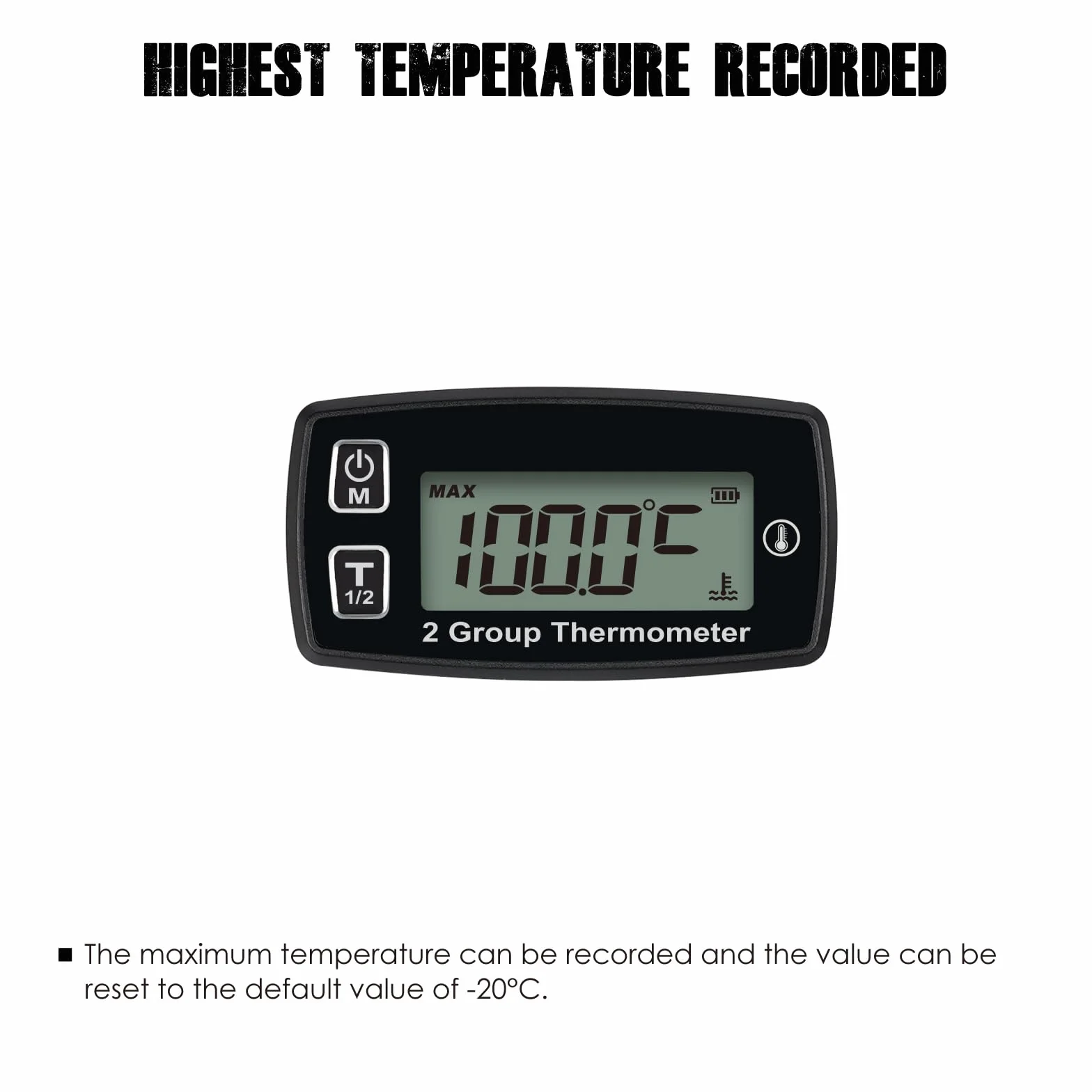 Il misuratore di temperatura digitale del motore con display LCD Taikemeti è stato progettato per misurare le temperature del motore come navi, tosaerba, motoseghe, ecc.