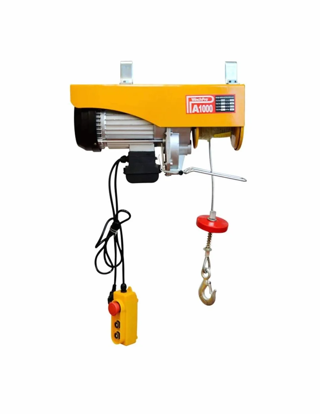 Paranco Elettrico 220V, Capacità 500/1000kg, Potenza Motore 1800W, Max. Altezza Di Sollevamento 12m, Costruzione Robusta, Corda In Acciaio Diametro 6mm, Argano Elettrico