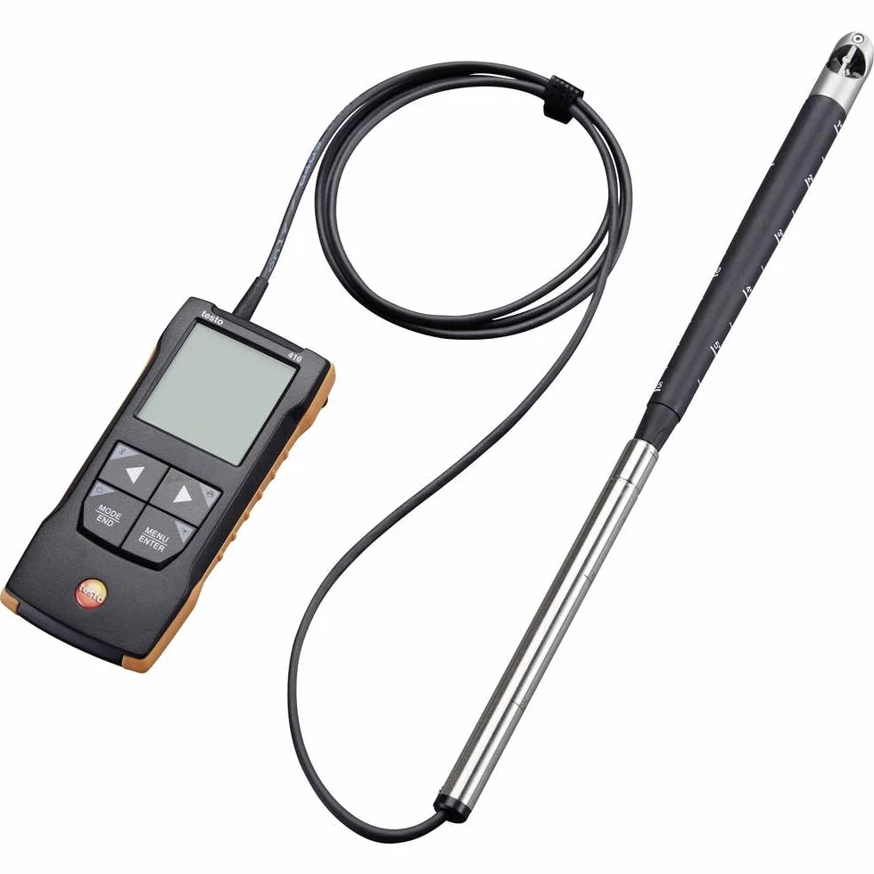 testo 416 Anemometer 0,6 bis 40 m/s mit Teleskopsonde und App (0563 0416)