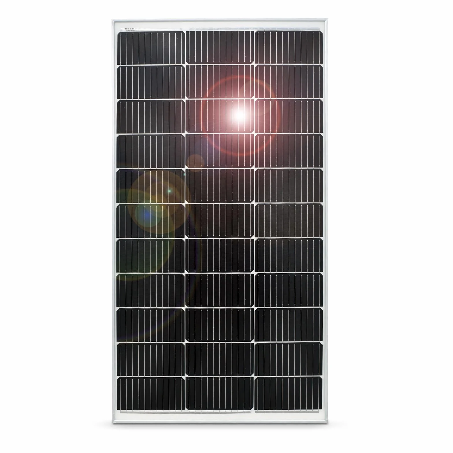 Anern Pannello Solare 100W 18V Monocristallino Fotovoltaico per batterie da 12V, ideale per camper, campeggio, casetta da giardino e sistemi off-grid