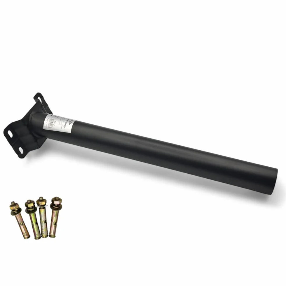 Vetrineinrete® Staffa supporto a muro per lampione stradale palo braccio faro metallo 45 cm