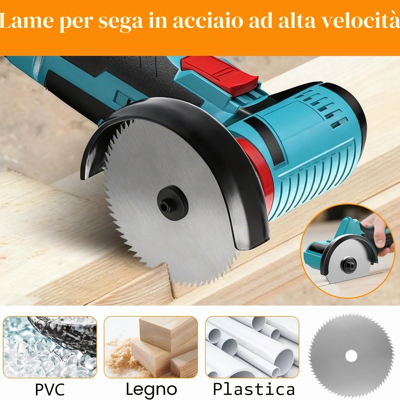 Set di dischi da taglio da 75 mm per smerigliatrice angolare, composto da 23 accessori con dischi da taglio HSS e dischi da taglio in carburo per taglio, lucidatura e smerigliatura del metallo