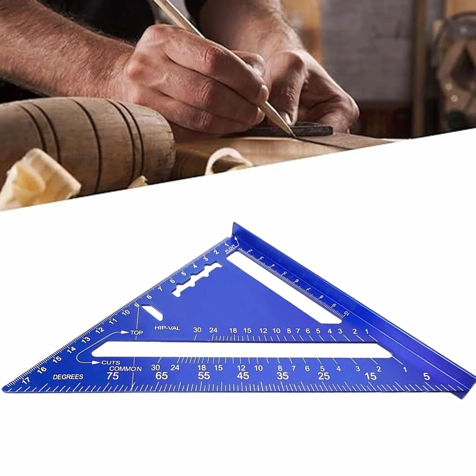 Righello triangolare in metallo strumento di misurazione di precisione falegnameria costruzione