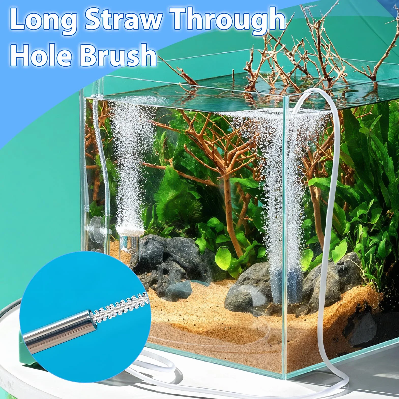 Lunga Spazzola Flessibile 100cm, 2 Pezzi Spazzole Resistenti e Facili da Usare, Spazzola Multifunzione per Pulire Bottiglie, Tubi, Provetti, Teste, Fessure e Aperture Strette