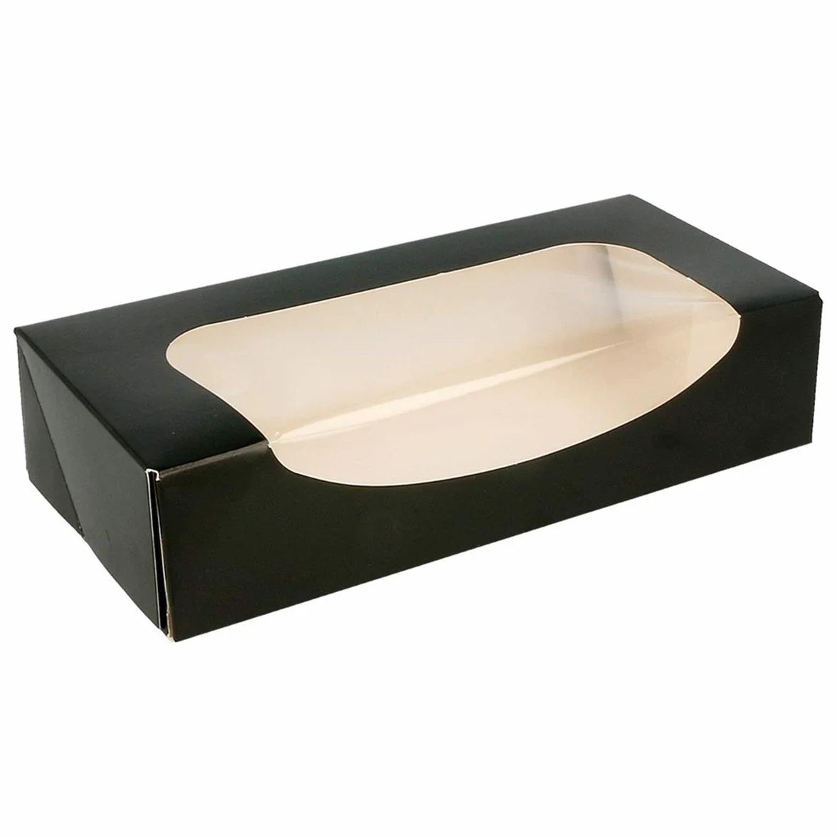 García de Pou Contenitori per sushi con finestra 275 g/m2 20x9x4,5 cm nero 50 sztuk