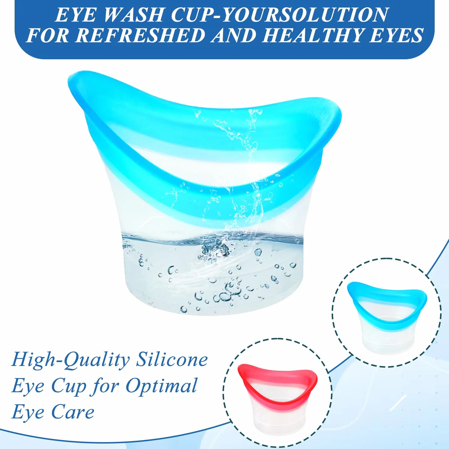 4 Pezzi 10ml Silicone Occhio Tazza Risciacquare Bagno Morbido Ricaricabile Vasca Da Bagno Portatile Strumento di Pulizia Occhi Calma Stanco, Rosa
