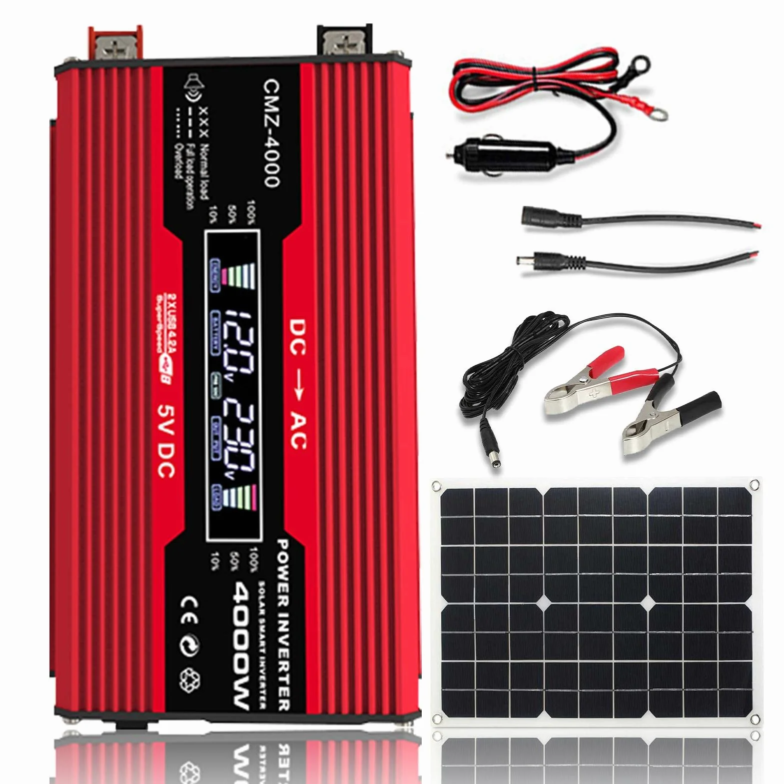 Keptfeet Kit Pannello Solare - Pacco batterie per Pannelli | Pacco Batteria Solare Mobile monocristallino del Pannello Solare per Campeggio all'aperto del Furgone di RV con Pannello 18w