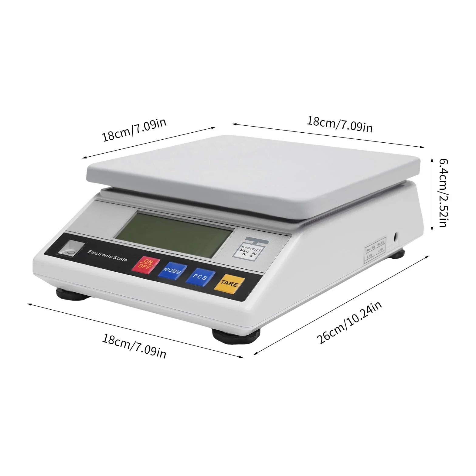 Bilancia analitica da laboratorio, 7500 g x 0,1 g, digitale di precisione con display LCD, per laboratori scolastici