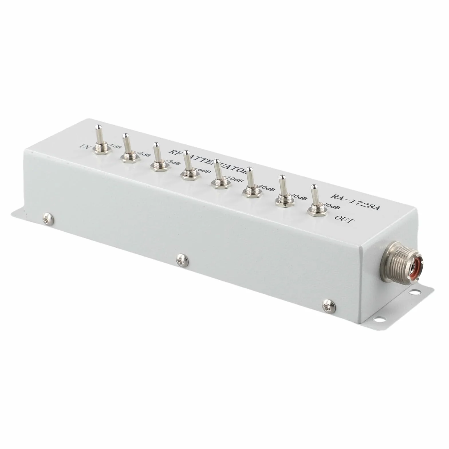 Attenuatore a gradini variabile RF, 0-82dB, 50 Ohm, DC-250MHz, connettore BNC in metallo