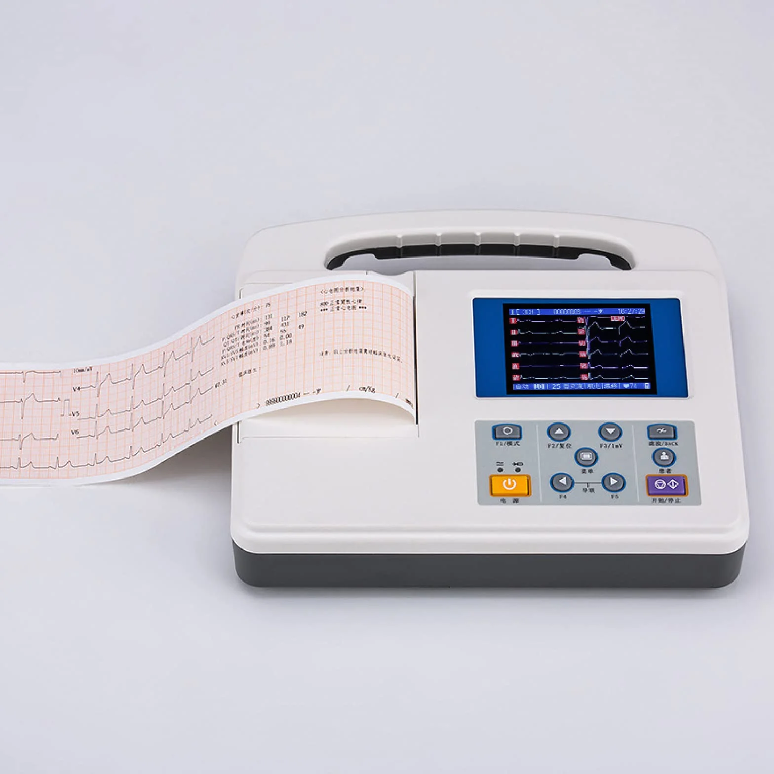 Monitor ECG Portatile, Touch Screen Digitale 12 canali 12 derivazioni ECG EKG Elettrocardiografo Software per PC ECG