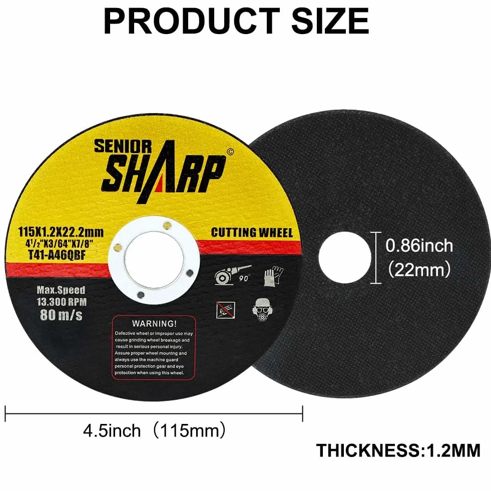 URAQT Dischi da Taglio 115mm Ferro Metallo Acciaio INOX per Smerigliatrice Angolare,25PCS dischi per smerigliatrice angolare per metallo,115*1.2mm Disco da Taglio in Metallos per metallos,pietra,legno