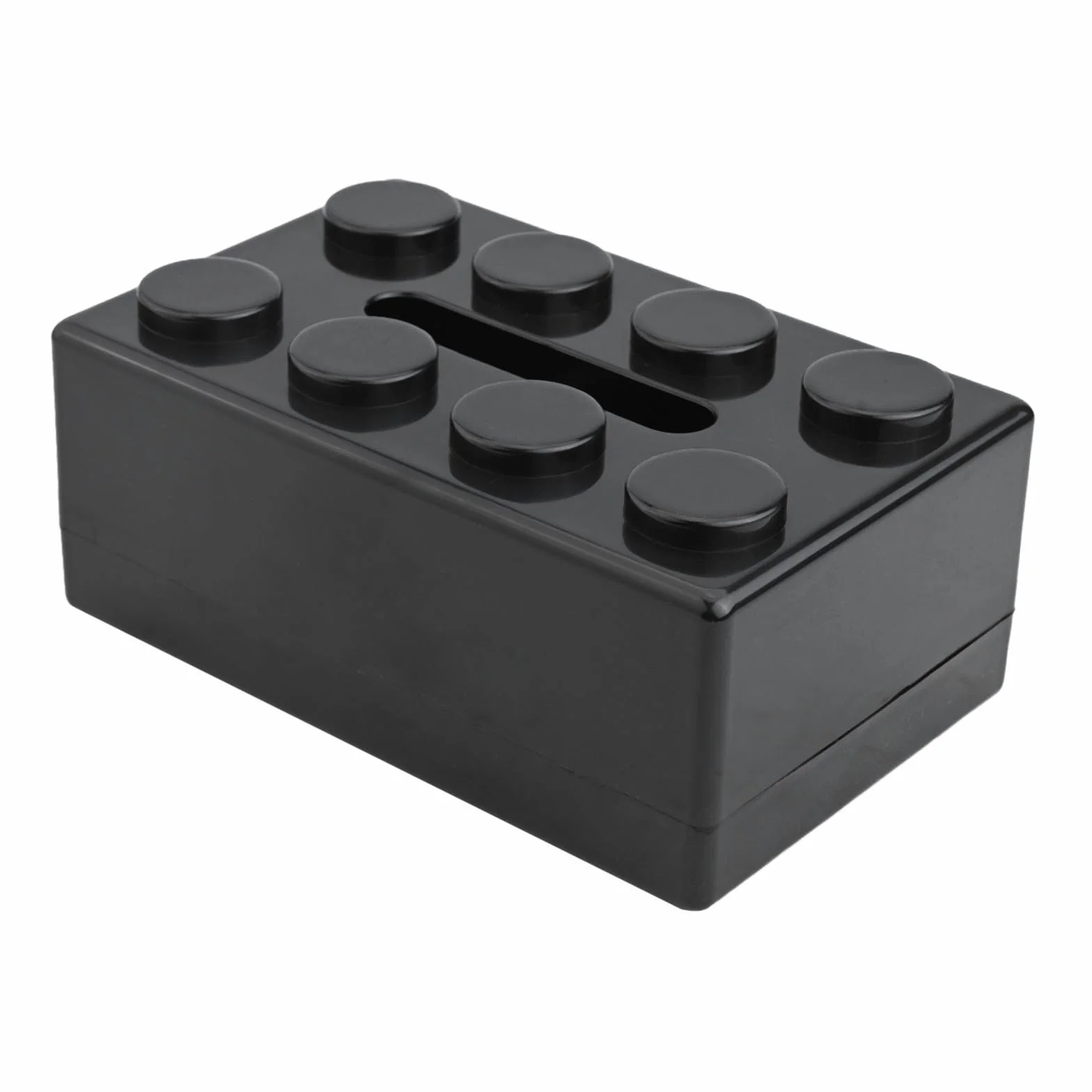Scatola multiuso per fazzoletti con design creativo, soluzione efficiente per riporre i fazzoletti in bagno e in ufficio (nero)