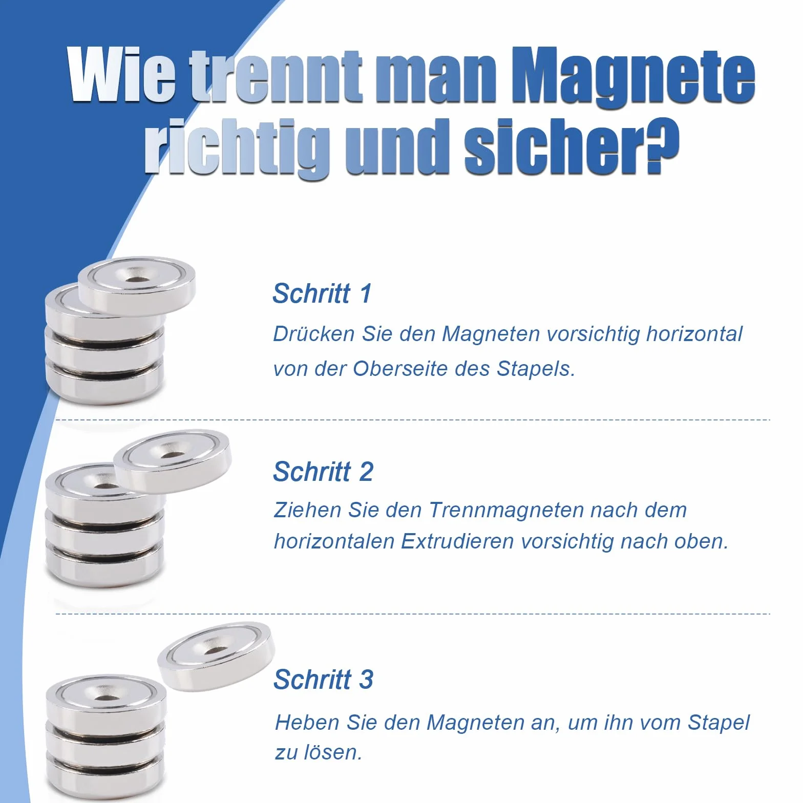 Magneti Neodimio 16x5mm Potente Forza 6 KG Calamita con Foro e Viti, Magneti Potenti Per Industria e Scienza
