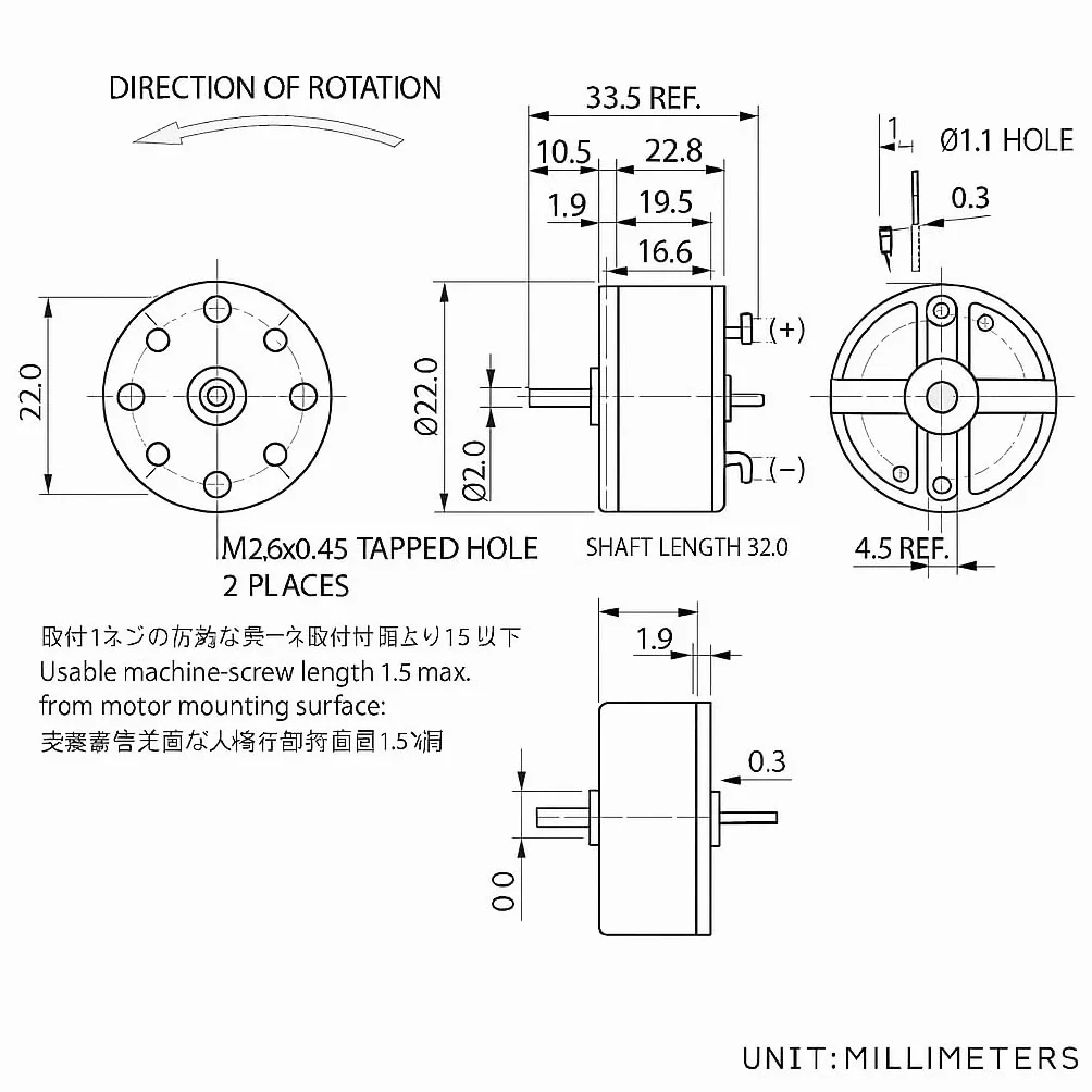 Mini Motore DC 6V-12V 3000RPM Cilindrico con Bobina di Rame