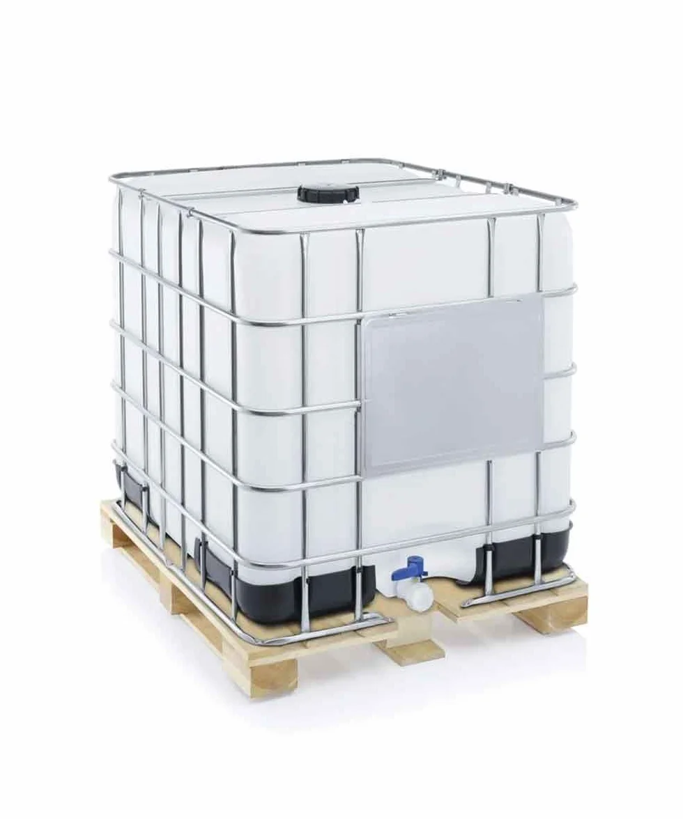 Cisterna IBC Rigenerata In Plastica, 1000 Litri, Colore Neutro, Omologata ADR