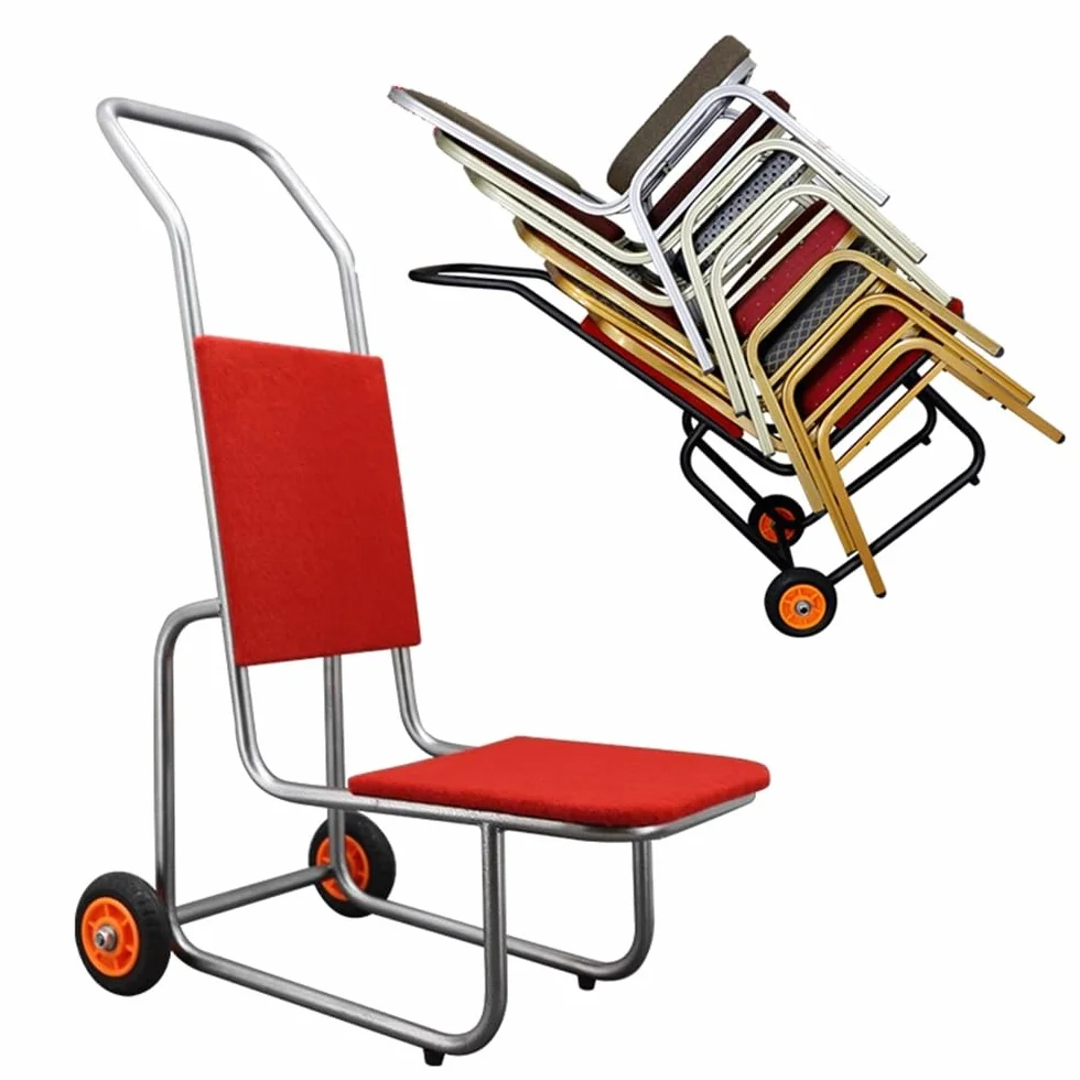 Sedia Dolly con capacità di 10 sedie per riporre e trasportare facilmente sedie impilabili