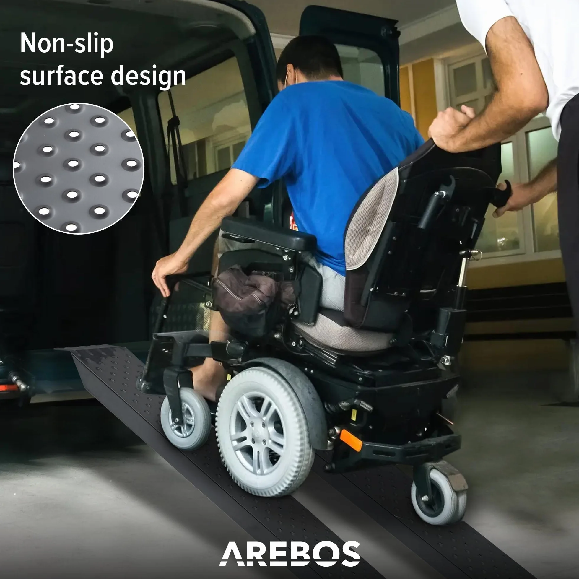Arebos 2 rampe di carico per moto, in acciaio zincato, 200 kg per pezzo, 400 kg per coppia, binari di carico per moto, ATV, quad, auto, rampa per rimorchio, antracite
