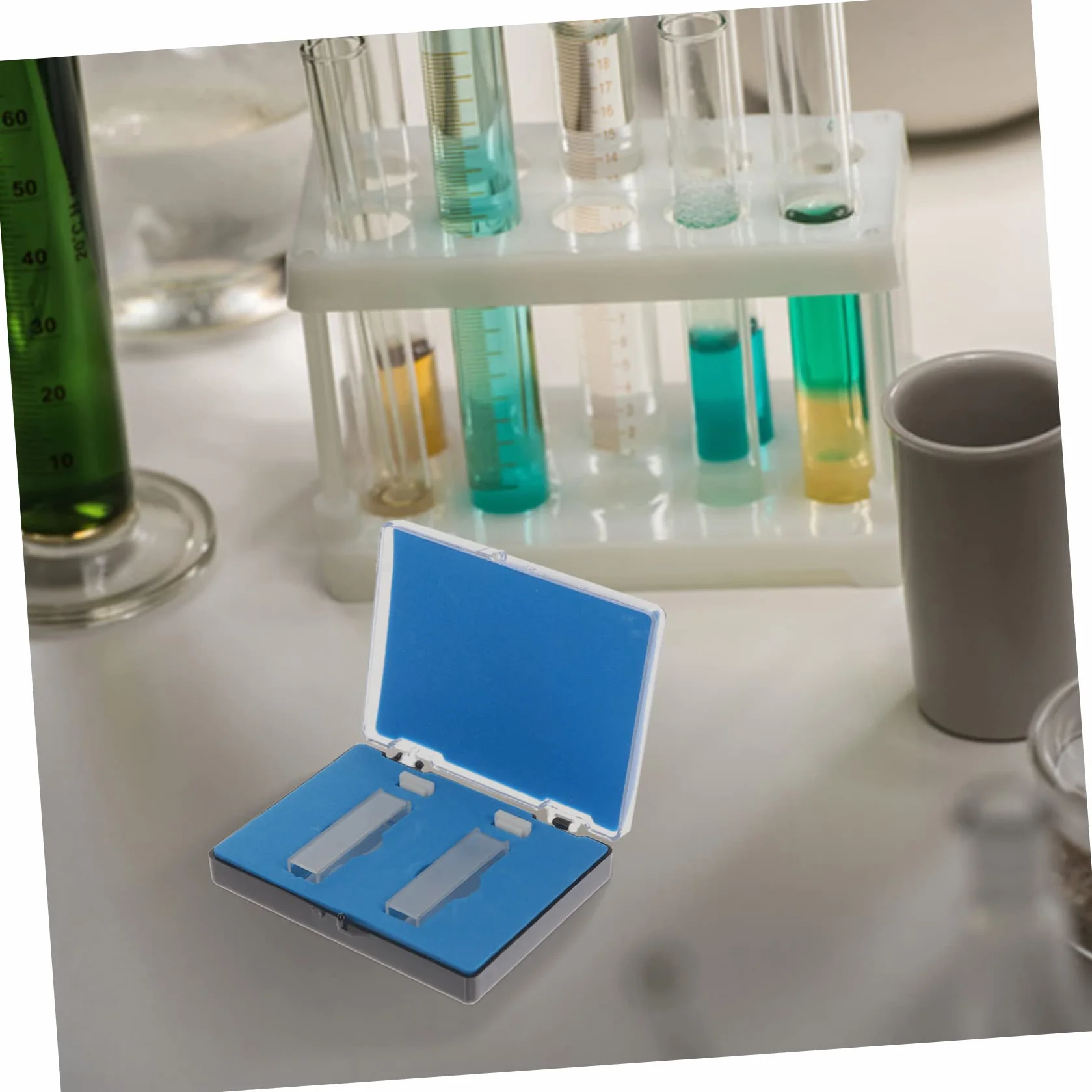 Cuvetta 2 Pezzi al Quarzo per Spettrofotometro Percorso Ottico 10mm Capacità 3,5ml