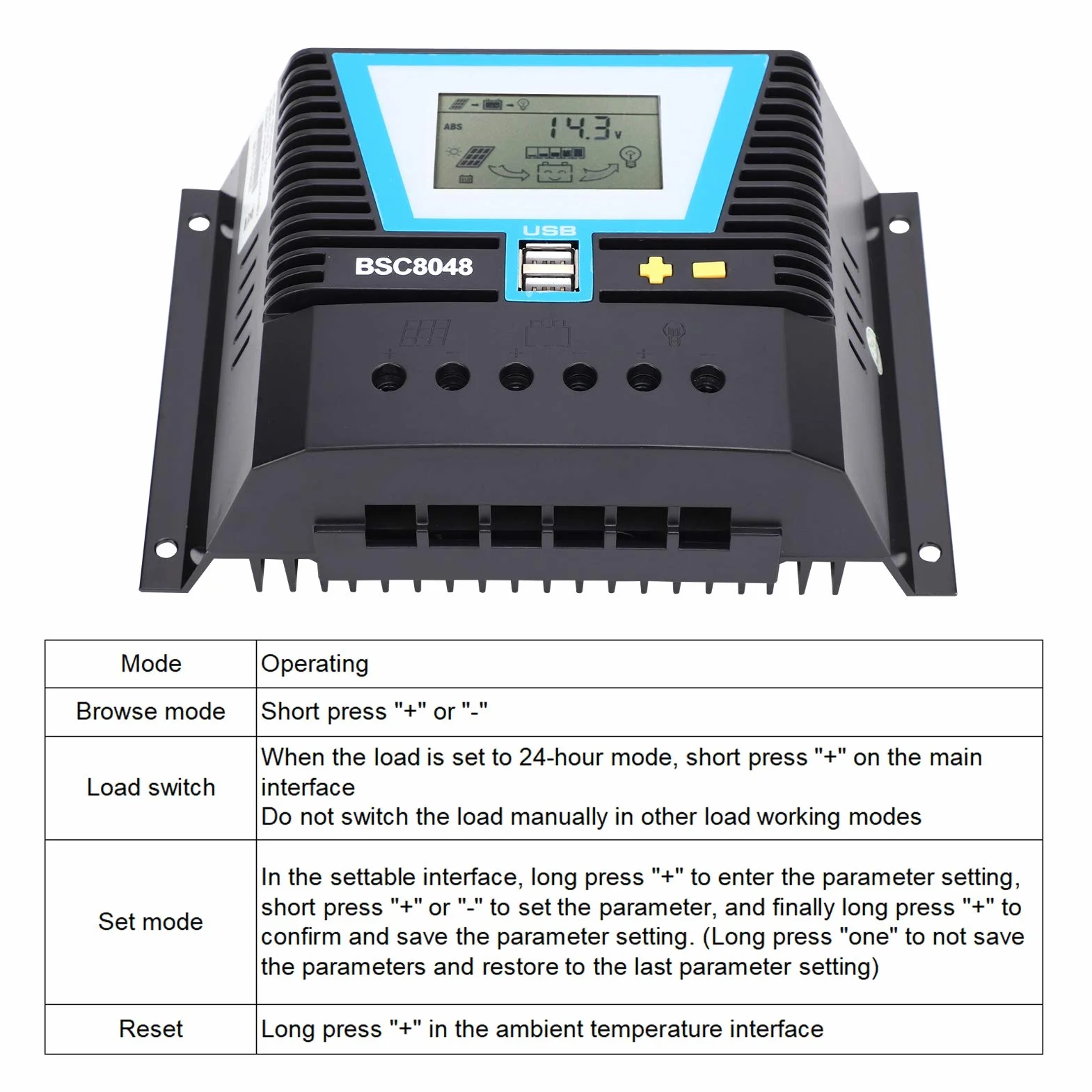 BSC8048 Controller Digitale Intelligente 80A per Pannelli Solari, 12V/24V/36V/48V, Regolatore di Carica Solare Gestione Efficiente 'energia