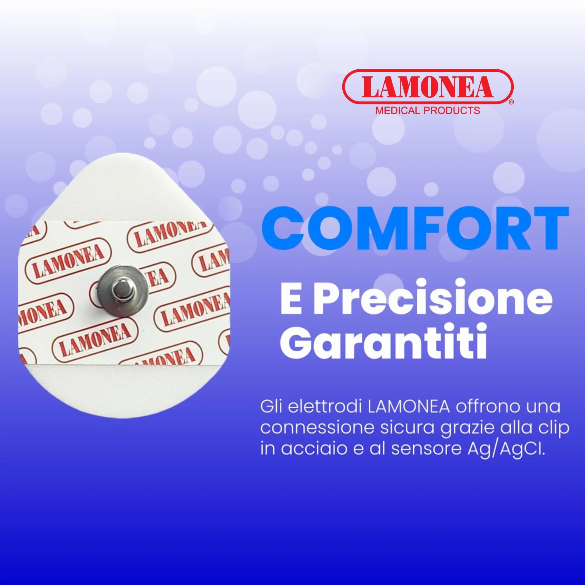 SF100-1250 Elettrodi ECG Monouso, Certificato CE - 36x40mm per Elettrostimolatore- Elettrodo Ovale a Bottone, Connessione Clip in Acciaio, Adesivo Idrogel Solido - Sensore in Ag/AgCI - SF100