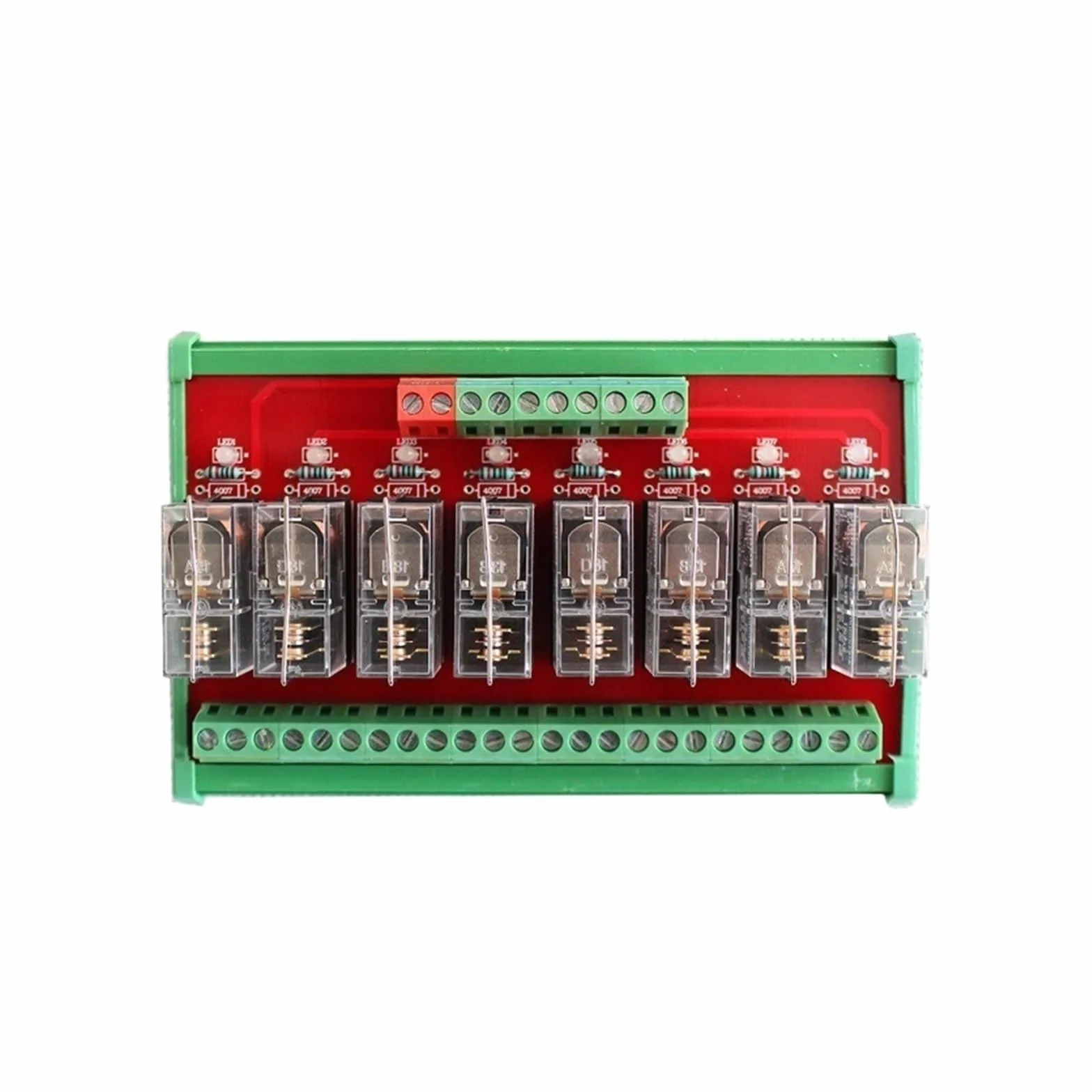Modulo relè PLC JR-8L1 8 canali High Low Trigger 10A SPDT DPDT Modulo relè Scheda di controllo uscita PLC 220V